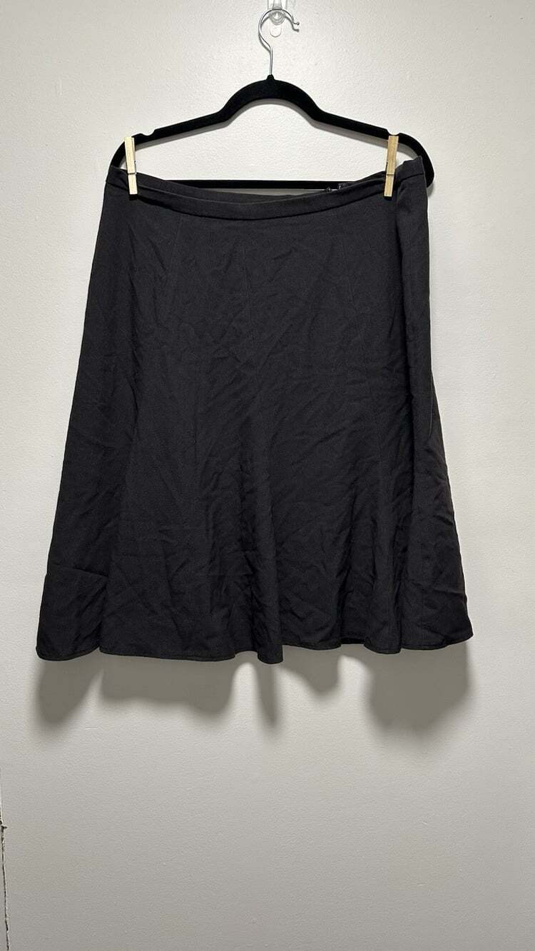 Worthington Classic A Line MIDI Black Skirt Size 14